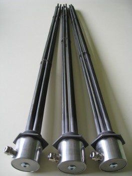 Screw plu heating elements with metal choke