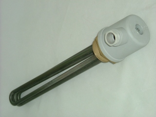 Heating element with plastic cover