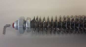 GR2_12 Grzałka z radiatorem rura 8,5mm, fiz 27mm - mocowanie śruba M14x1,5mm